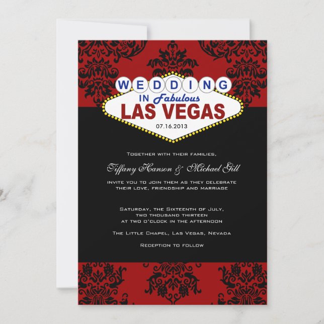 Viva Las Vegas, das Einladung Wedding ist (Vorderseite)
