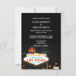 Viva Las Vegas Destination Wedding Invitation