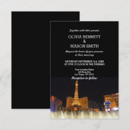 Viva Las Vegas Hochzeit in Urlaubsort Einladung