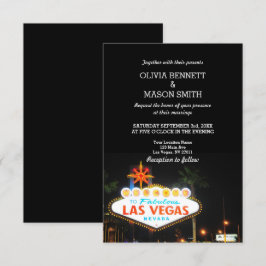 Viva Las Vegas Hochzeit in Urlaubsort Einladung