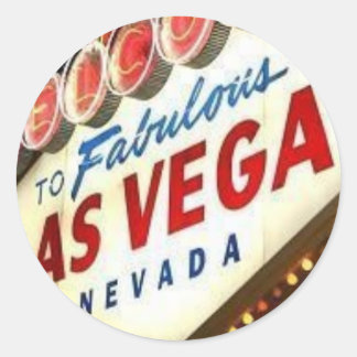 Viva Las Vegas Runder Aufkleber