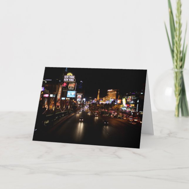 Viva Las Vegas Streifen Notecard Karte (Vorderseite)
