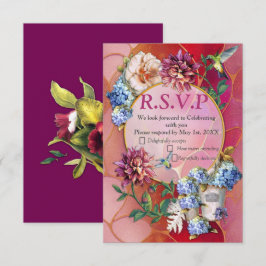 Viva Magenta 2023 Wasserfarbe RSVP Karte