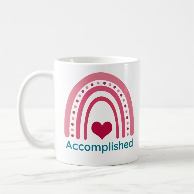 Viva Magenta Boho Rainbow Kaffeetasse (Links)