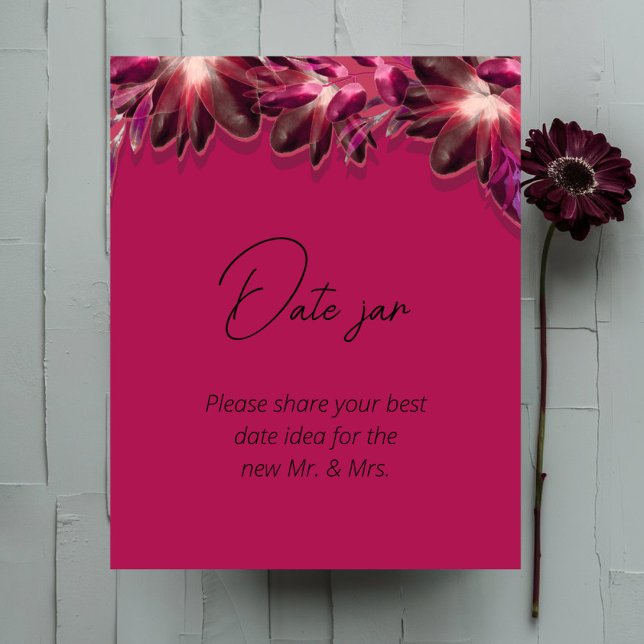 Viva Magenta, Brautparty mit floralen Datteln Poster (Von Creator hochgeladen)