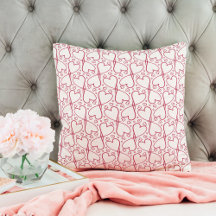 Viva Magenta Herzklopfen mit Gemustertem Throw Kis