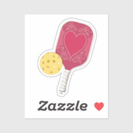 Viva Magenta Illustriert Pickleball Sticker