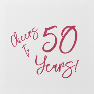 Viva Magenta jubelt bis 50 Jahre Fensteraufkleber