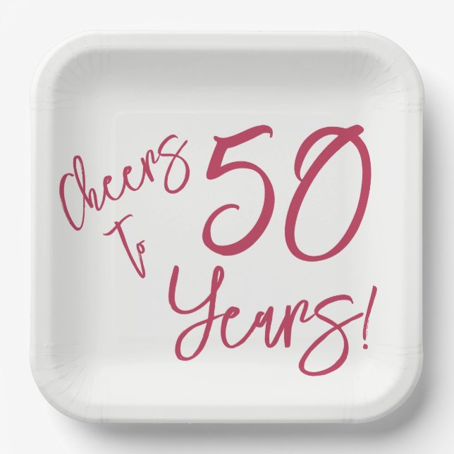 Viva Magenta jubelt bis 50 Jahre Pappteller (Vorderseite)