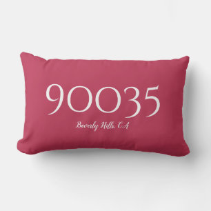 Viva Magenta Minimaler City-Staat Zip-Code Positio Lendenkissen