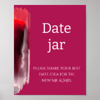 Viva Magenta, Minimalistisches Date Jar Brautparty
