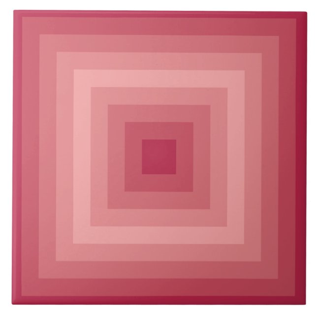 Viva Magenta Murex Muschel Square Keramik Tile Fliese (Vorderseite)