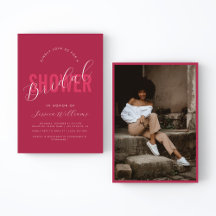 Viva Magenta Pink Bold Script Foto Brautparty