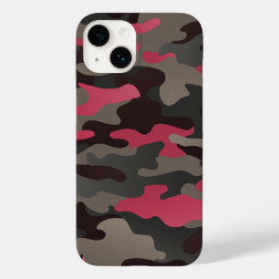 Viva Magenta und graue Camouflage Case-Mate iPhone 14 Hülle