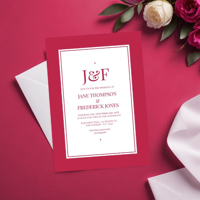 Viva Magenta Wedding Einladung (Viva Magenta Wedding Invitation)