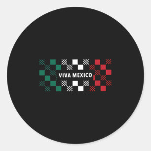 Viva Mexico Boy Girl Kinder mexikanische Unabhängi Runder Aufkleber