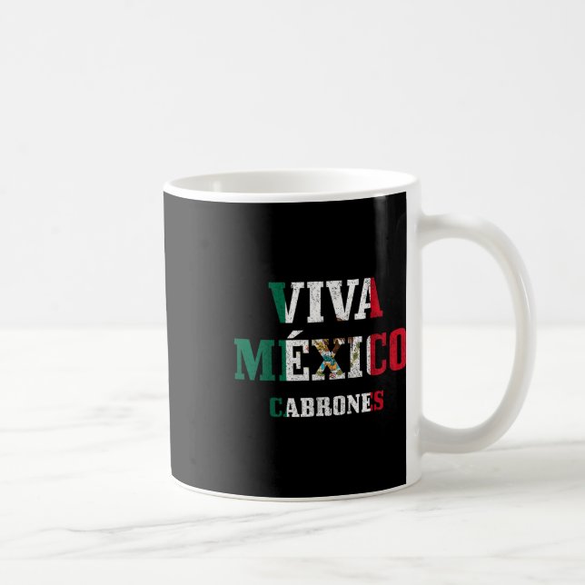 Viva Mexico Cabrones Funny Cinco De Mayo Mexican F Kaffeetasse (Rechts)