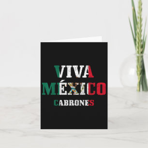 Viva Mexico Cabrones Funny Cinco De Mayo Mexican F Karte