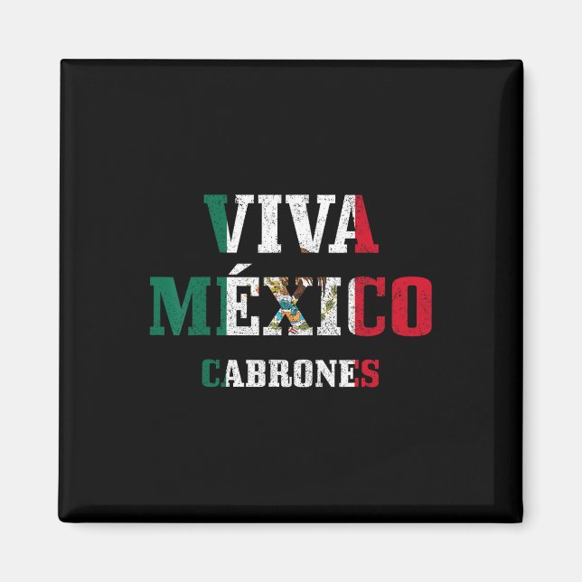Viva Mexico Cabrones Funny Cinco De Mayo Mexican F Magnet (Vorne)