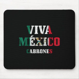 Viva Mexico Cabrones Funny Cinco De Mayo Mexican F Mousepad