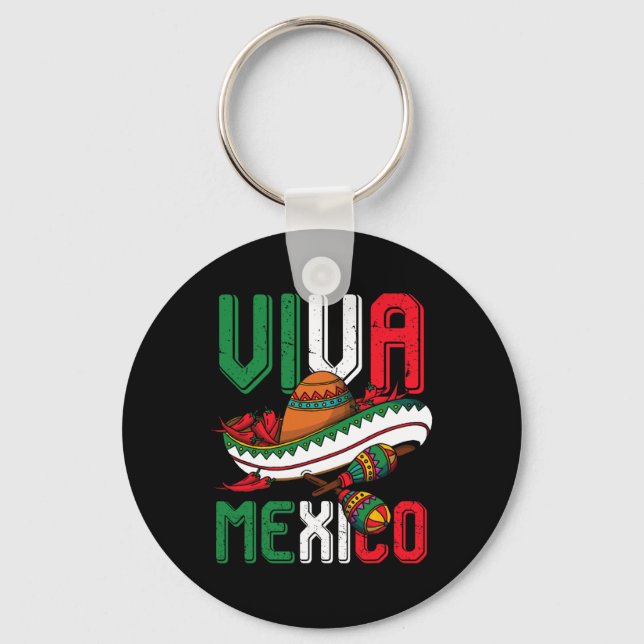 Viva Mexico Cinco De Mayo Schlüsselanhänger (Vorderseite)