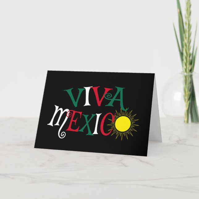 Viva Mexico Feiertagskarte (Vorderseite)