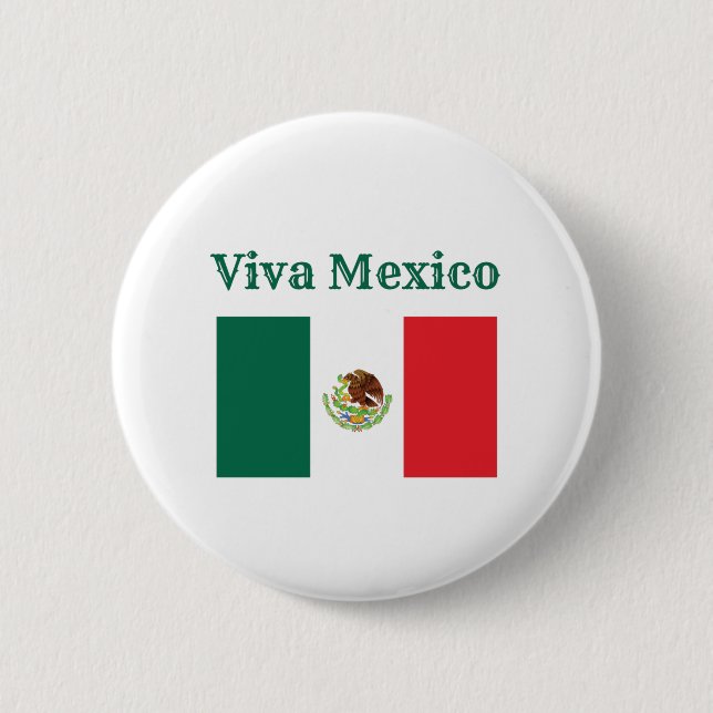 Viva Mexico Flag Button (Vorderseite)
