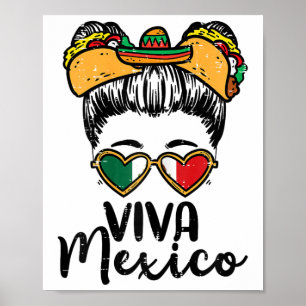 Viva Mexico Girl Cinco De Mayo Mexikanische Unabhä Poster