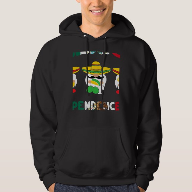 viva mexico gnomes flag Pride Independence Day 16  Hoodie (Vorderseite)