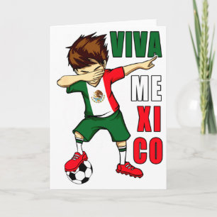 Viva Mexico Mexikanischer Fußball Junge Unabhängig Karte