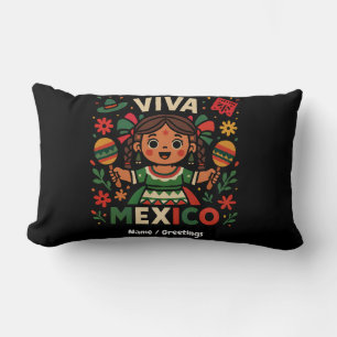 Viva Mexico Mexikanischer Tag der Unabhängigkeit v Lendenkissen