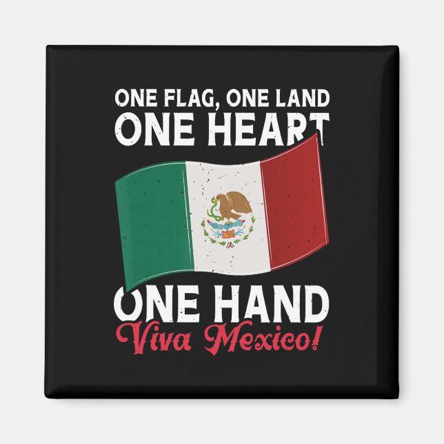 Viva Mexico - Mexiko Flag Mexikanischer Unabhängig Magnet (Vorne)