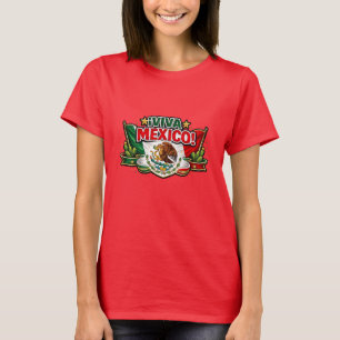 Viva Mexico Patriotic Typography T-Shirt Mexikan