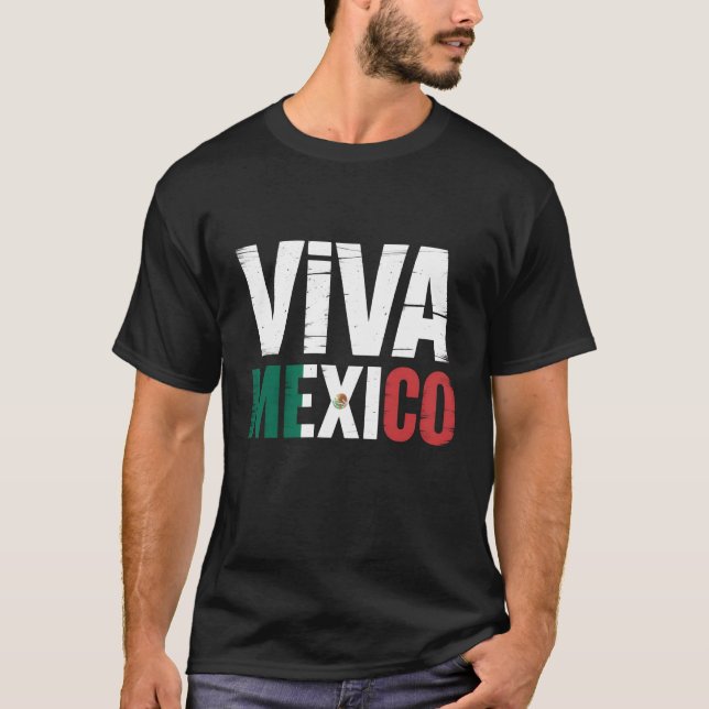 Viva Mexico Shirt mit dem beängstigenden mexikanis (Vorderseite)