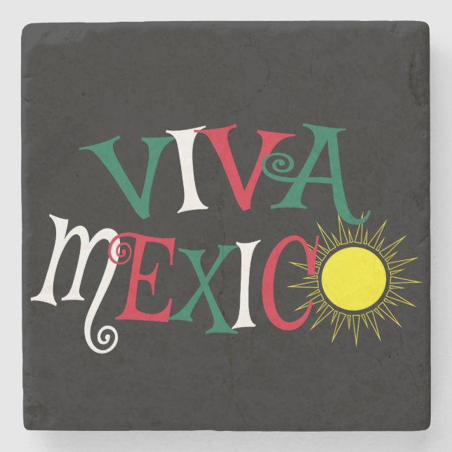 Viva Mexico Steinuntersetzer (Vorderseite)
