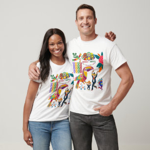 Viva Mexico Vibes weiß T-Shirt