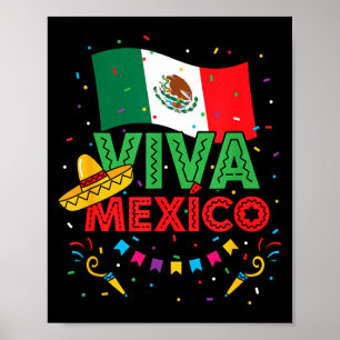 Viva Mexiko Kinder mexikanische Flagge Cinco de Ma Poster