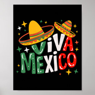 Viva Mexiko Kleinkind Mädchen Jungen mexikanische  Poster