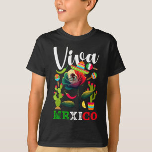 Viva Mexiko mexikanischer Stolz Flagge Mexiko Wurz T-Shirt