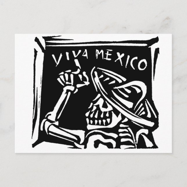 Viva Mexiko - Mexikos "Tag der Toten" Postkarte (Vorderseite)