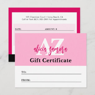 Viva Modern Magenta Fashion Geschenkgutschein Postkarte