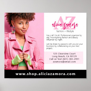 Viva Modern Magenta Mode Custom Foto Marketing Poster