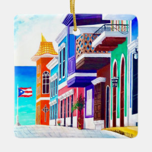 ¡Viva Puerto Rico! Keramikornament