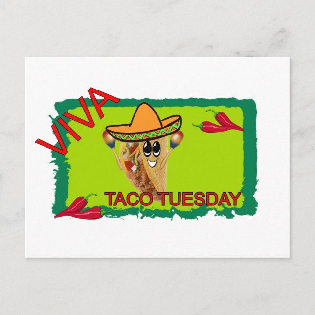 Viva Taco Dienstag Postkarte (Vorderseite)