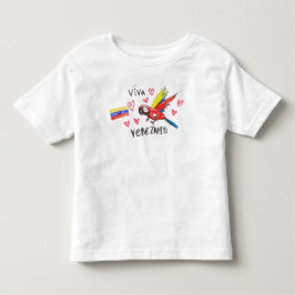Viva Venezuela – Guacamaya y Bandera infantil Kleinkind T-shirt