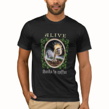 Vivant grâce au T-shirt noir café