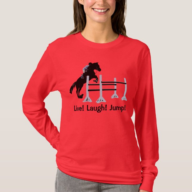 Vivant ! Rire ! Saut ! Pullover de cheval (Devant)