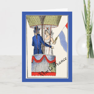 Vive la France 1898 Ballon Karte