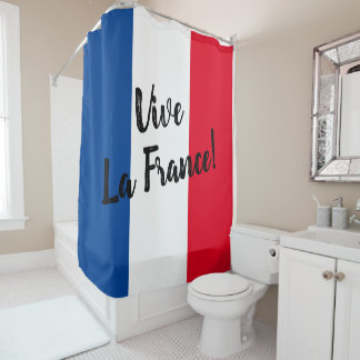 Vive La France französische Flagge Brauch Duschvorhang