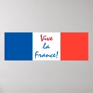 Vive La France französische Flagge individuell anp Poster